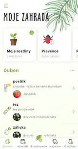 Náhled obrazovky aplikace